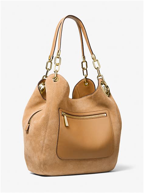 shoulder michael kors bag|Michael Kors suede shoulder bag.